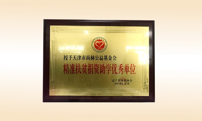 2018年1月-开云手机在线官网公益基金会荣获-精准扶贫捐资助学优秀单位奖牌