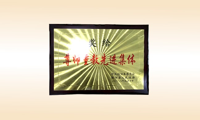 2018年10月-开云手机在线官网公司荣获-中共固阳县委员会固阳人民政府-尊师重教先进集体